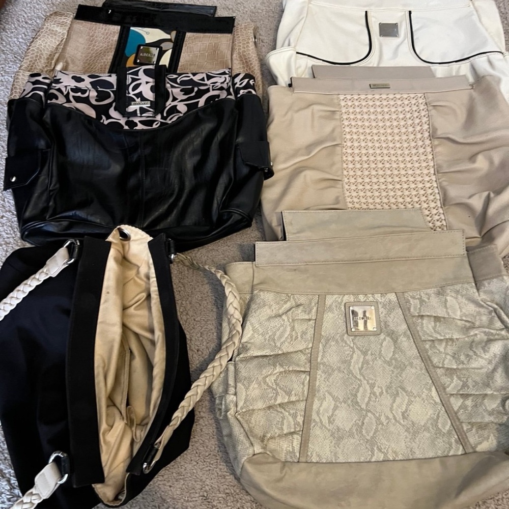 MICHI Black and Gray Shoulder Bags